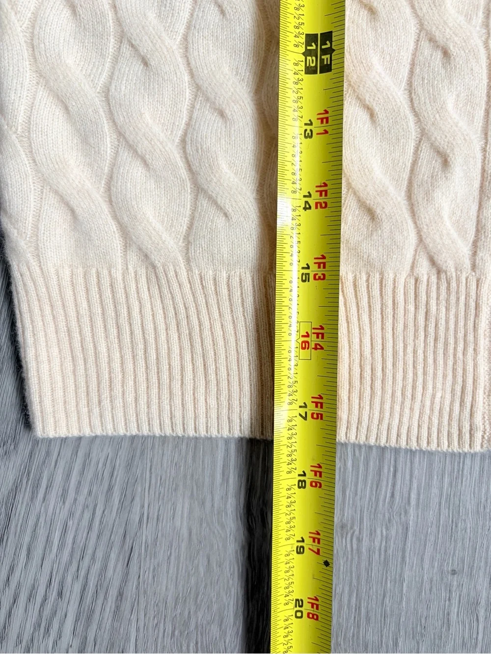 J.Crew 100% Cashmere Cable Knit Sweater Vest Cream Gold Button V-Neck Women's S